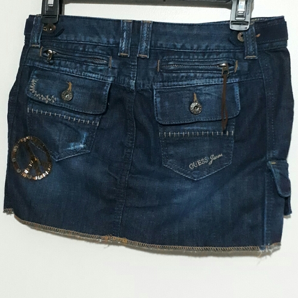 Guess Mini Skirt, Size 26, Jean Blue. - Picture 3 of 8